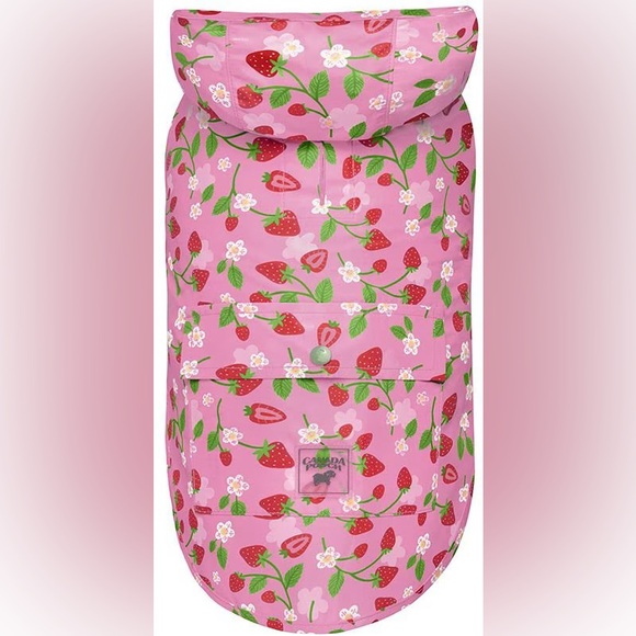 CANADA POOCH PICK ME STRAWBERRY PONCHO SIZE 12 - Picture 4 of 5